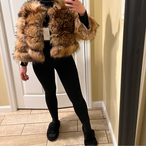 Jackets & Blazers - Genuine Raccoon Vest Jacket Crop Jacket Puffer Bomber Fur Coat Trench Long Sleev
